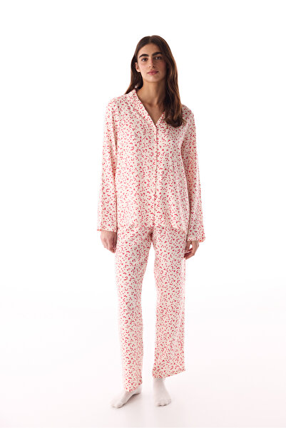 Penti Multi-Colored Mini Hearts Shirt Pants Pajama Set