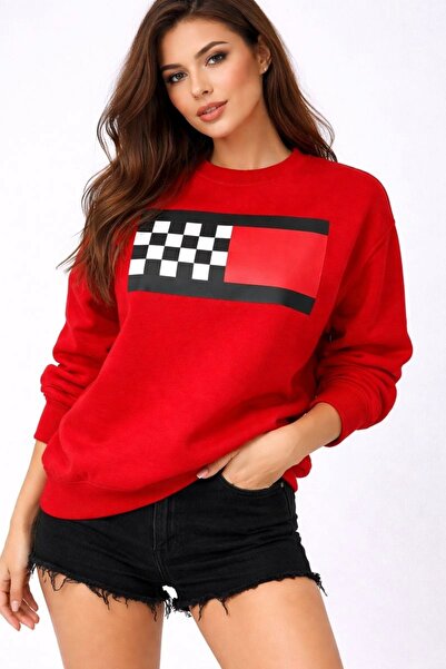Tommy Hilfiger MARKA LOGO BAYRAK RAHAT KESİM SWEATSHİRT