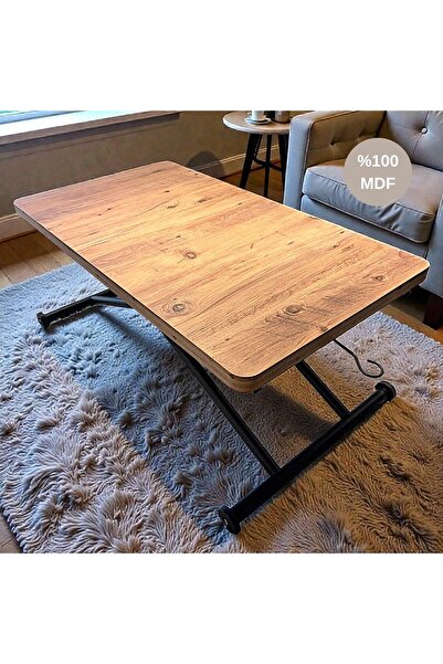 comiet Çok Amaçlı MDF Akıllı Sehpa Paslanmaz Demir Ayaklı Tekerlekli Açılabil...