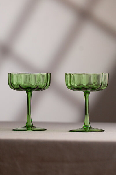 Rakle Botanical 2-Piece Cup Ice Cream Set Green 210 Cc