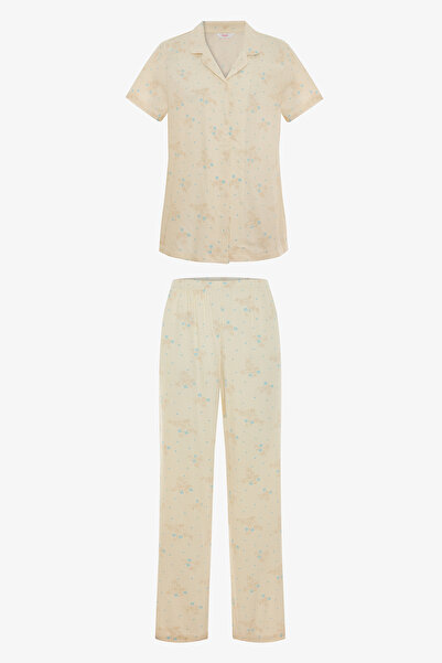 Penti Mehrfarbiges, ruhiges Hemd-Hosen-Pyjama-Set