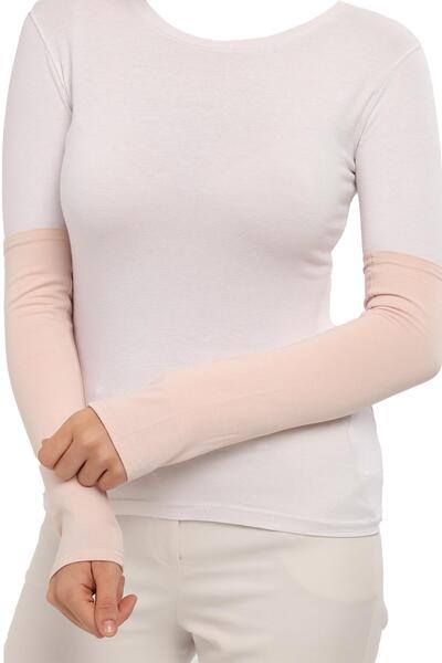 Altobeh Practical Hijab Sleeve Combed Cotton Prayer Sleeve Plain Powder