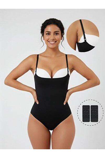 MİSTİRİK Mazzola Seamless Slimming Sports Bodysuit with Snap Fasteners, Black...