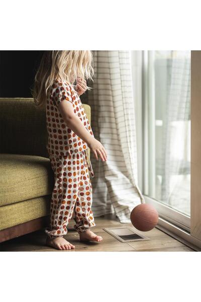 Antebies طقم رياضي للأولاد الصغار بأكمام قصيرة ورباط وحزام مطاطي في الخصر، مص...