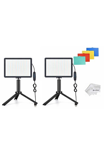 AZT 2 Li 19cm 13w 120 Led Lümen Fotograf Video Işığı Ve Mini Tripod Seti Vlog...