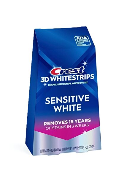 CREST مجموعة تبييض الأسنان ثلاثية الأبعاد للأسنان الحساسة للاستخدام المنزلي، ...