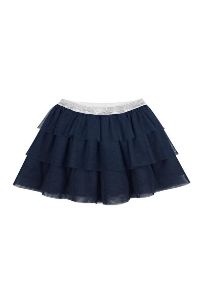 Antebies Navy Blue Tutu Elastic Waist Girls Skirt
