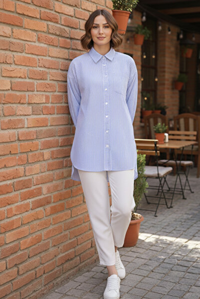benguen Сорочка в синю смужку - модель 12024