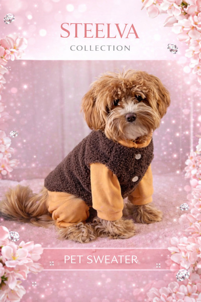 STEELVA Kahve Rengi Polar Kedi & Köpek Yeleği ve Kıyfeti