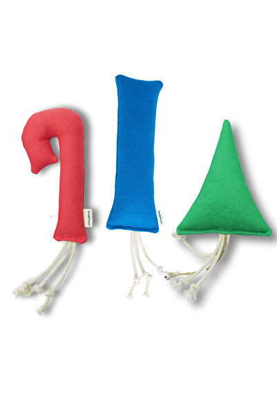 Pet And Planet مجموعة ألعاب القطط القطنية مكونة من 3 قطع - بالنعناع وصديقة لل...