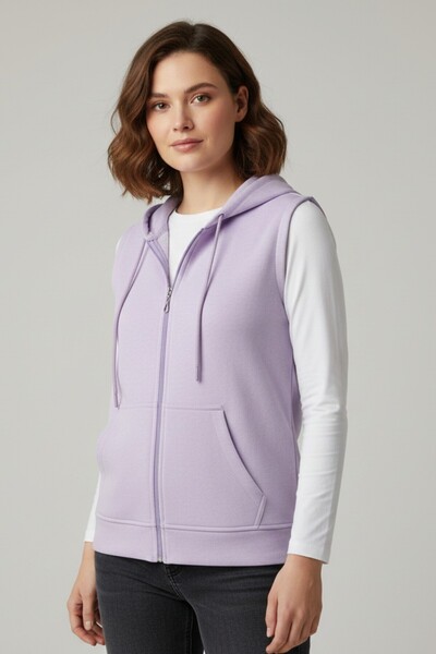 Syla Studio Gaul Women's Zero Sleeve Hooded Cardigan and Long Sleeve T-Shirt Set