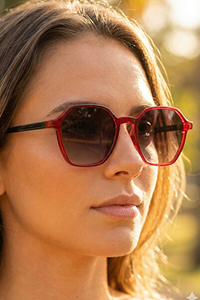 sun factory Polarized Burgundy Unisex Sunglasses 1363 C0501 - Tr90 Flexible D...