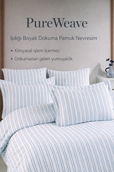 NazeninHome Pureweave Yarn-Dyed Natural Knitted Woven Bedding Set Double Size...