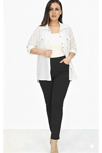 AKŞEN GİYİM Cămașă cu mâneci brodate cu manșete din bumbac și in 100% bumbac,...