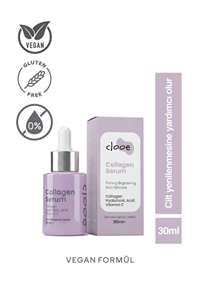 clooe Doğal Kolajen Serum - Gliserin Hyaluronik Asit Camellia Sinensis Kolaje...