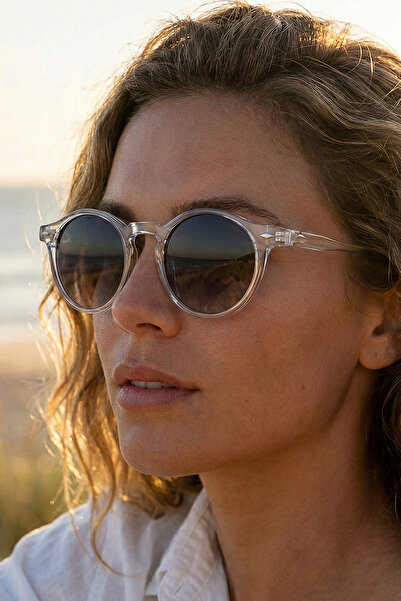 sun factory نظارات شمسية مستقطبة شفافة للجنسين 1368 C0000 - إطار مرن ومتين من...