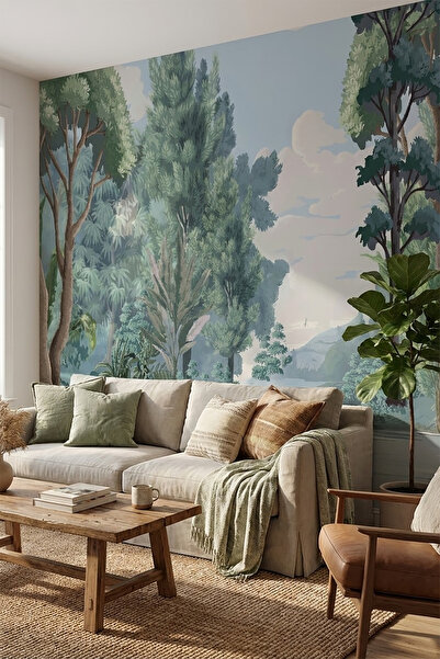 dreamwall Yeşil Doğa Manzaralı Duvar Kağıdı Isı ve Ses Yalıtımlı Tekstil
