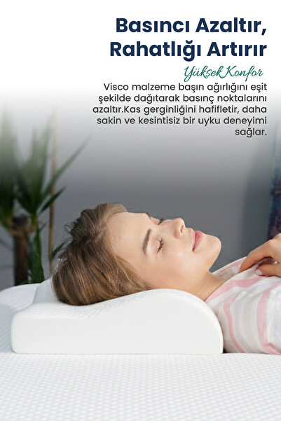 Viscofoam Boyun Destekli Ortopedik Visco Yastık Yastığı