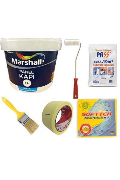 Marshall Su Bazlı Amerikan Panel Kapı Boyası 1 Lt - ( Renk: DAMLA SAKIZI) 6 P...