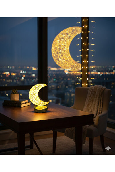 ledison Decorative Moonlight Crescent Table Lamp