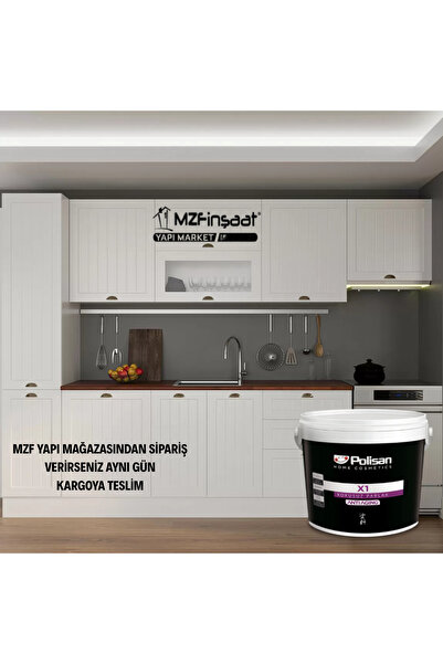 Polisan X1 Anti Aging Kokusuz Su Bazlı Parlak Beyaz Boya 0.75lt 1kg