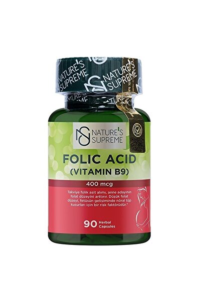 Nature's Supreme Folic Acid 400 Mcg 90 Capsules