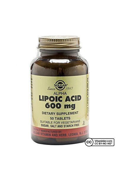 Solgar Alpha Lipoic Acid 600 Mg 50 Tablet