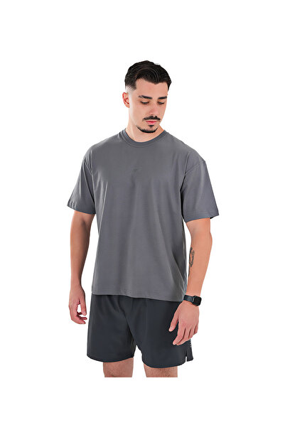 MUSCLECLOTH Basic Oversize T-Shirt Füme