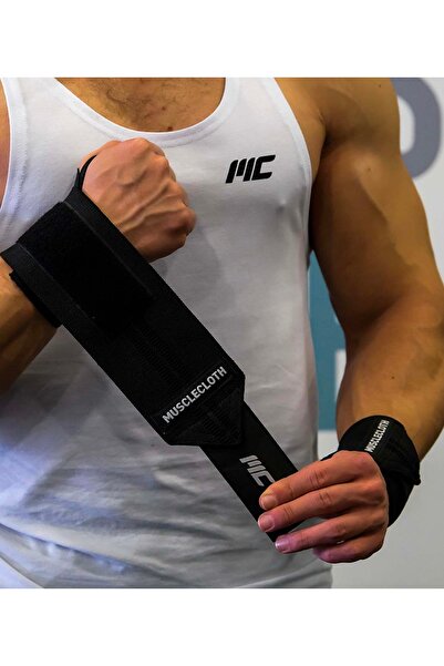 MUSCLECLOTH Pro Wrist Wraps 2-Pack Black