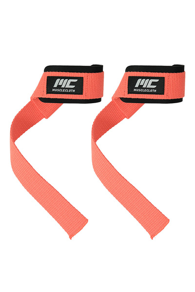 MUSCLECLOTH Padded Lifting Straps Pembe