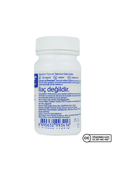 Pure Encapsulations Vitamin C Buffered 30 Kapsül