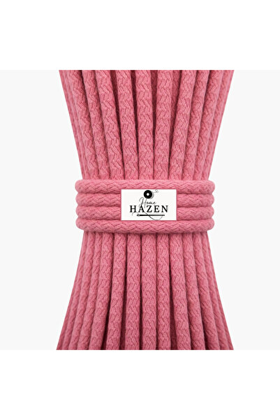 Hazen Home Snur din bumbac 6-7 mm 1 Kg (45-50 metri) Snur Coș Supla Geantă - Roz