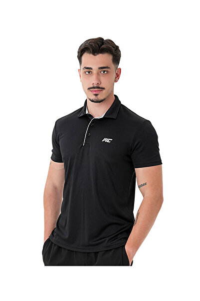 MUSCLECLOTH Tech Polo Yaka T-Shirt Siyah