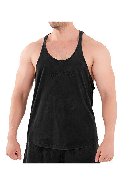 Kingsize Nutrition Kingsize Darksteel Antik Yıkamalı Atlet Siyah