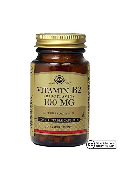 Solgar Vitamin B2 (Riboflavin) 100 Mg 100 Kapsül