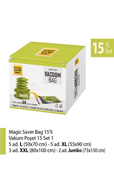 Magic Saver Bag 15 Vacuum Bag Set-1