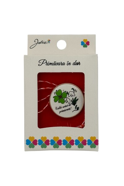 Flippy Martisor Small Brooch in Box, Brooch Size 2.5-3 cm, Metal Material, Mo...