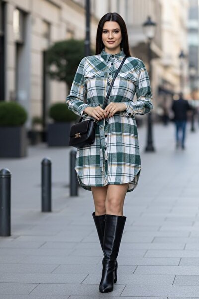 Cotpark Kadın Düğmeli Oduncu Tunik Gömlek 22020