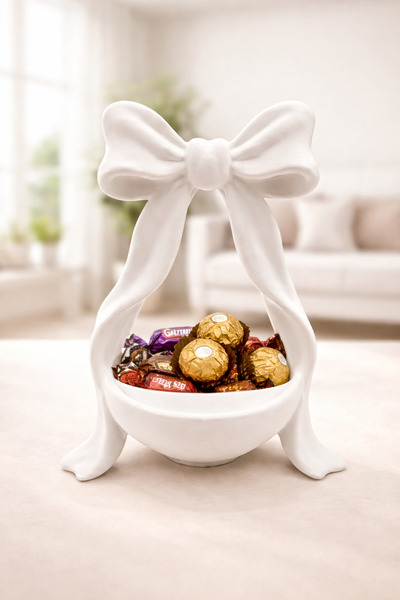 XOA Collection White Charm – Papyon Figürlü Dekoratif Şekerlik / Lokumluk / D...