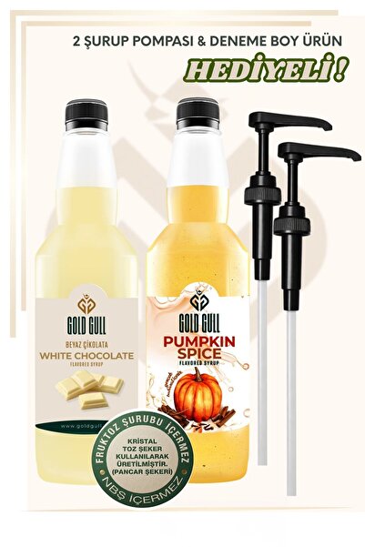 gold gull Pumpkin Spices & Beyaz Çikolata Aromalı Kahve & Meyve Şurubu 2 x 70...