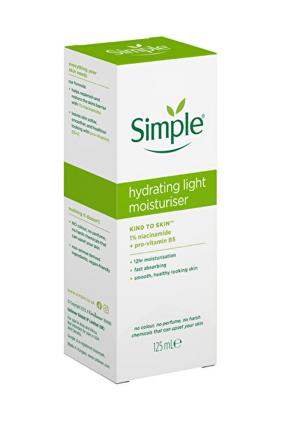 Simple Kind To Skin Su Bazlı Nemlendirici Hassas Ciltler İçin 12 Saate Kadar Etkili 125 ML