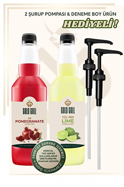 gold gull Nar & Lime Aromalı Kahve & Meyve Şurubu 2 X 700 ml.