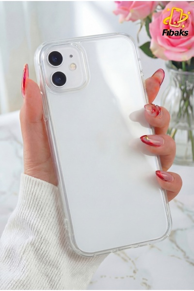 Fibaks iPhone 11 Şeffaf Lüx Süper Yumuşak 0.3mm Ince Slim Silikon Uyumlu Kılıf