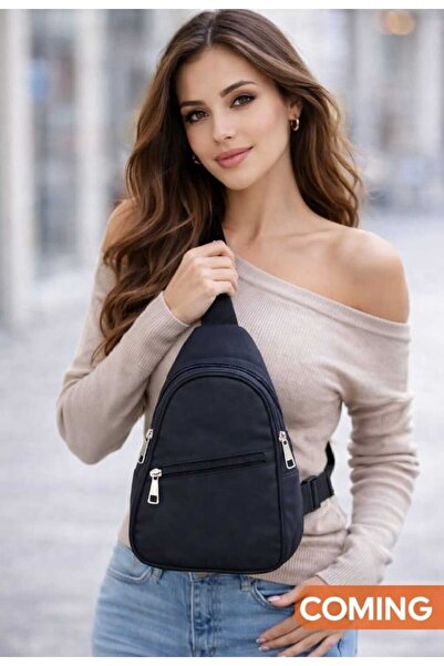 Sofia Unisex 3-Zipper Black Gift Suitable for Universities Daily Walking Body...