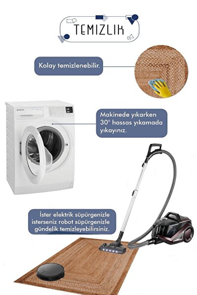 Decomia Home Dijital Kaymaz Yıkanabilir Mackenzie Siyah Beyaz Çiçekli Oval Mutfak Halısı Dekoratif Halı