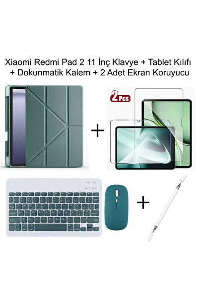Yesnıce Xiaomi Redmi Pad 2 11 İnç Uyumlu Standlı Kılıf Dokunmatik Kalem Ve Kl...
