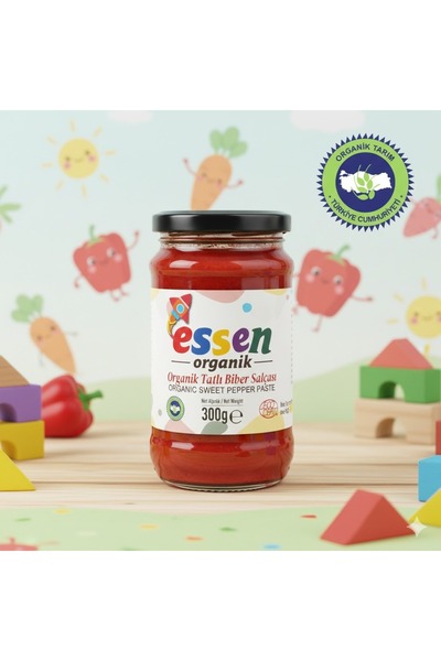 Essen Organik Tatlı Biber Salça (TUZSUZ) 300 gr