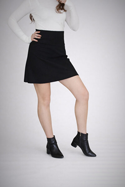 FV تنورة قصيرة من قماش سالونيك للنساء