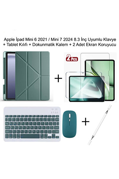 Yesnıce Apple İpad Mini 6 / 7. Nesil Uyumlu Standlı Kılıf Ve Dokunmatik Kalem...