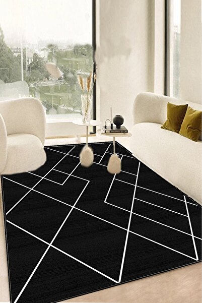 Decomia Home Covor digital anti-alunecare, lavabil, alb, nordic, pentru sufra...